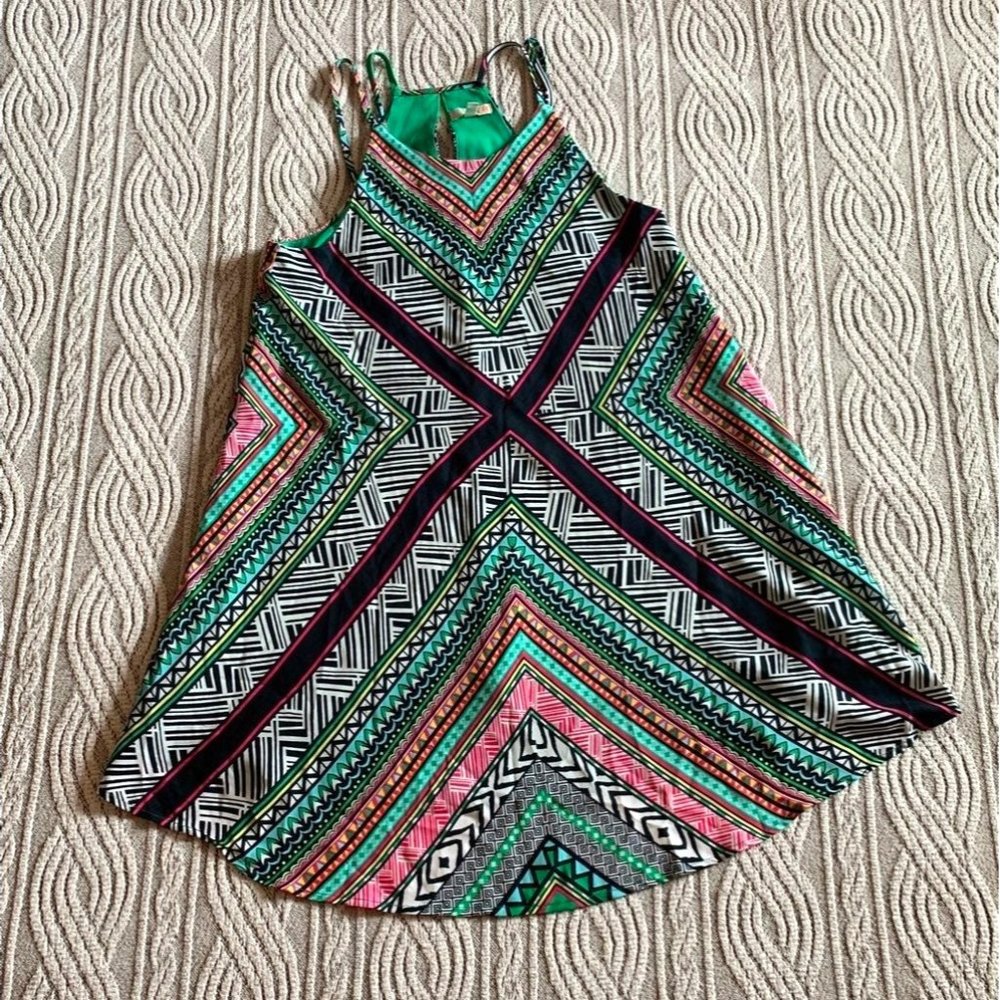 Multicolor Spaghetti Strap Midi Dress Size Small